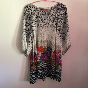 Nygard Animal Print Career Blouse